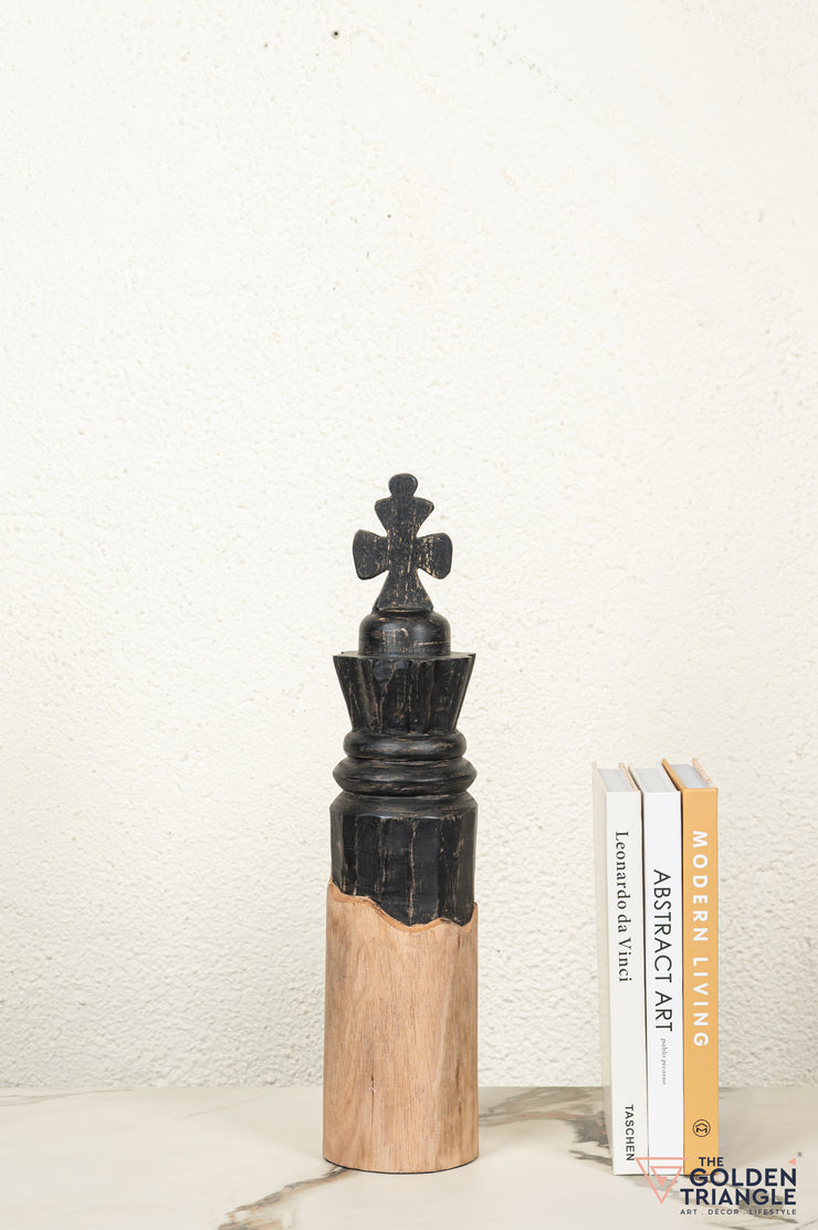 King - Wooden Chess Decorative Piece - Black