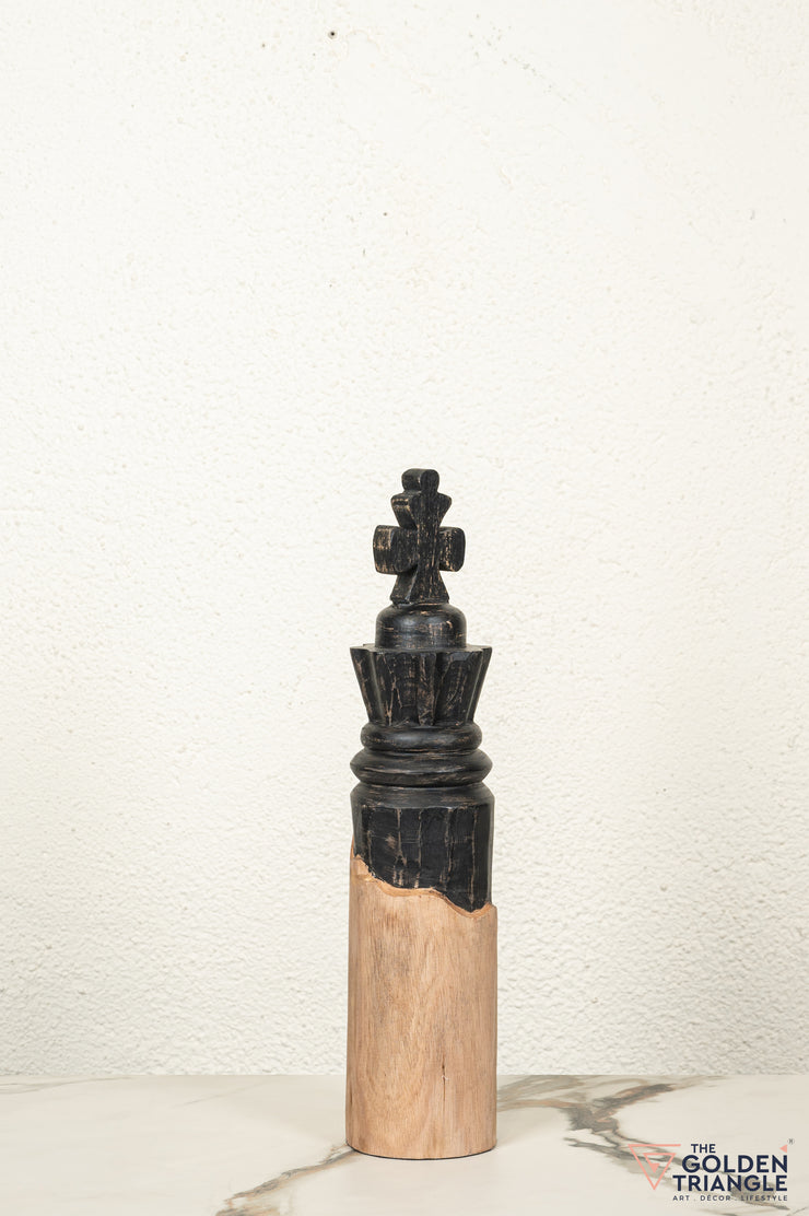 King - Wooden Chess Decorative Piece - Black