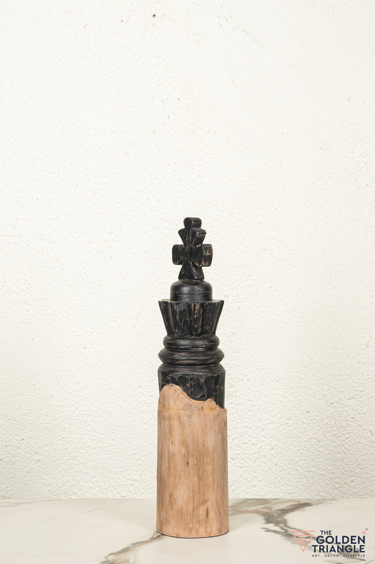 King - Wooden Chess Decorative Piece - Black