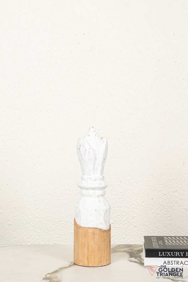 Bishop - Wooden Chess Decorative Piece - White