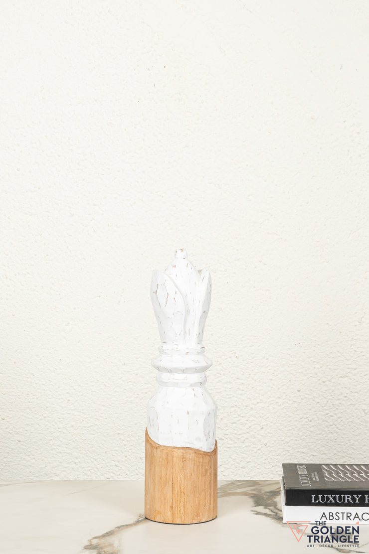 Bishop - Wooden Chess Decorative Piece - White