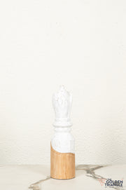 Bishop - Wooden Chess Decorative Piece - White