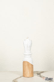 Bishop - Wooden Chess Decorative Piece - White