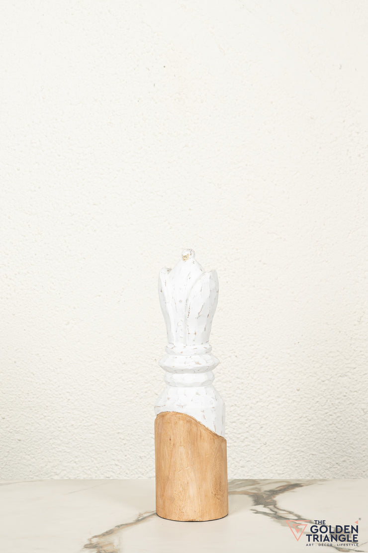 Bishop - Wooden Chess Decorative Piece - White