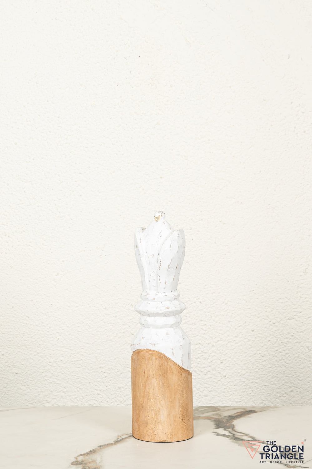 Bishop - Wooden Chess Decorative Piece - White