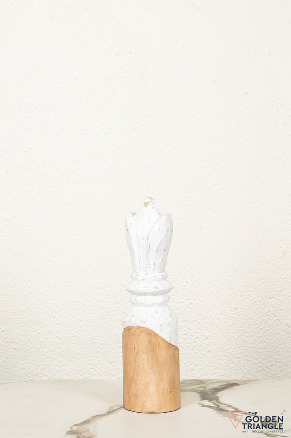 Bishop - Wooden Chess Decorative Piece - White