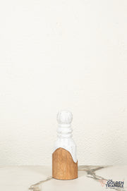 Pawn - Wooden Chess Decorative Piece - White