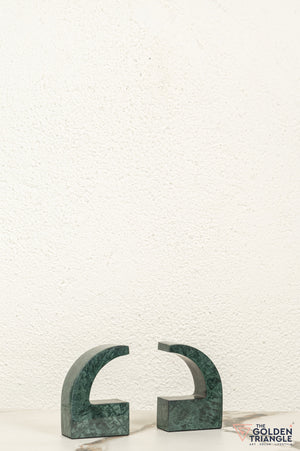 Xara Marble Bookend - Emerald Green