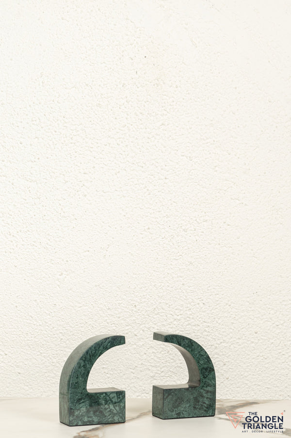 Xara Marble Bookend - Emerald Green