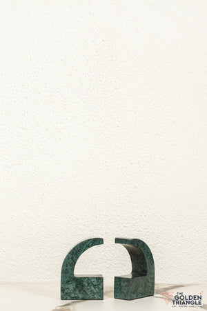 Xara Marble Bookend - Emerald Green