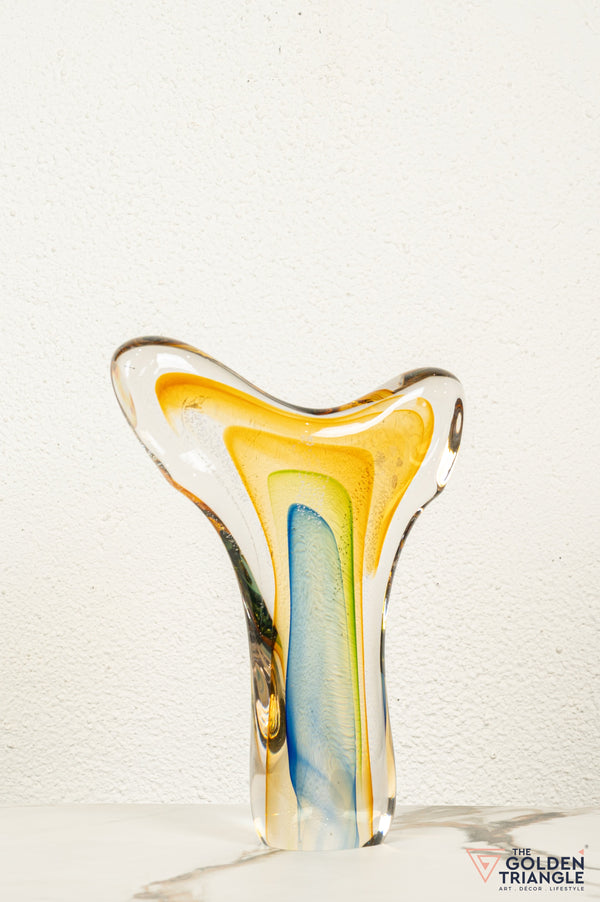 Wave Glass Sculpture - Multicolour