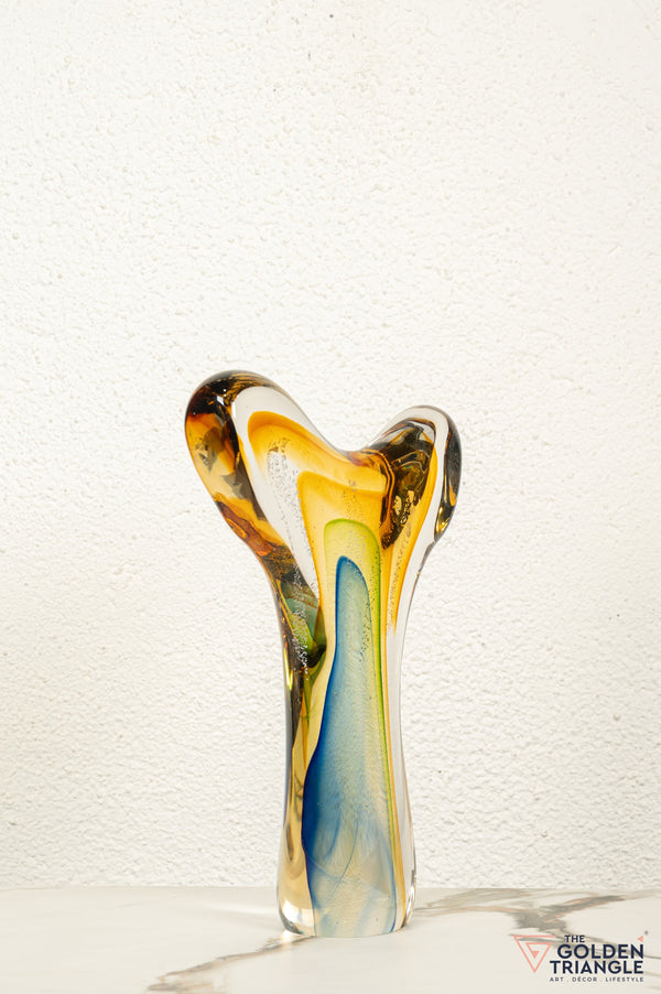 Wave Glass Sculpture - Multicolour