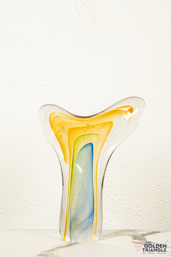 Wave Glass Sculpture - Multicolour