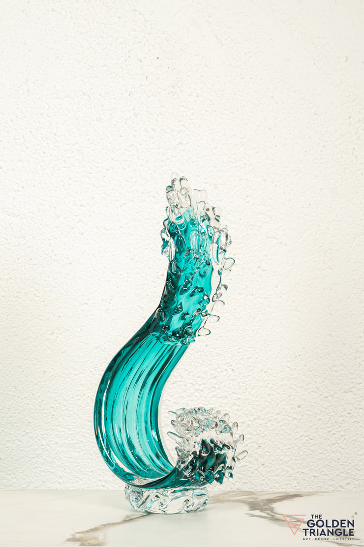 Splash Glass Sculpture - Aqua