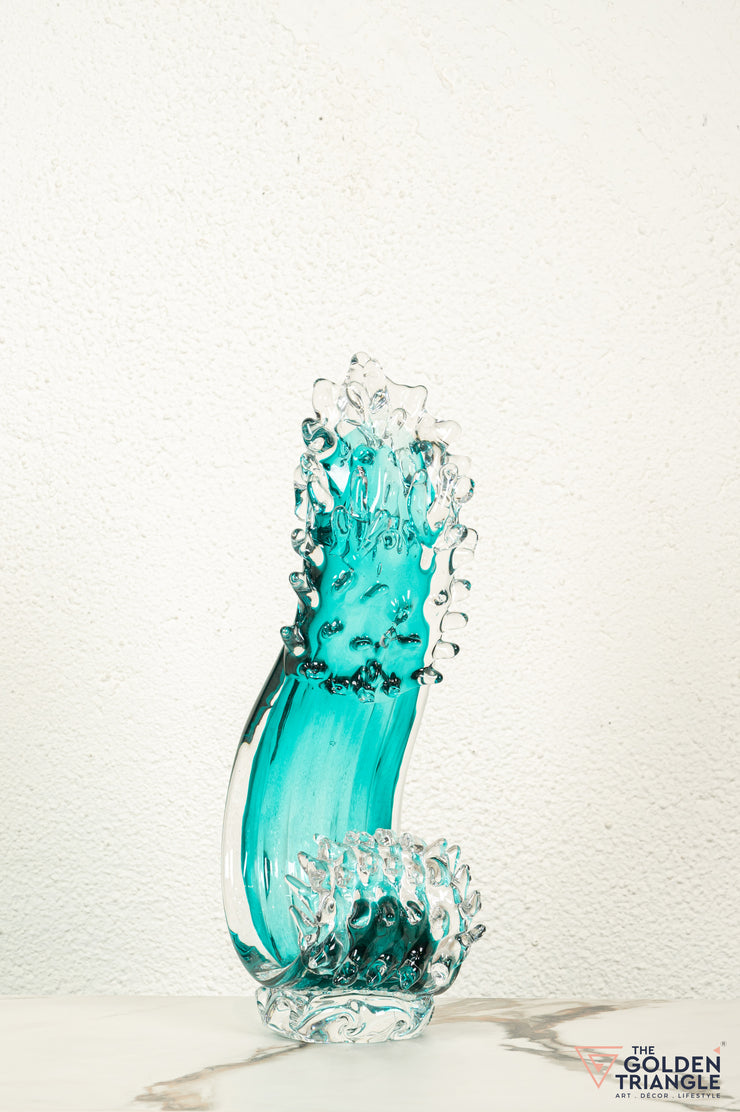 Splash Glass Sculpture - Aqua