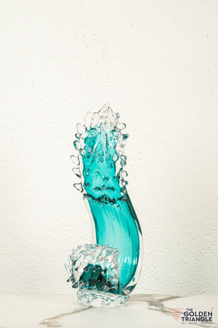 Splash Glass Sculpture - Aqua