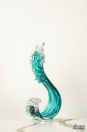 Splash Glass Sculpture - Aqua