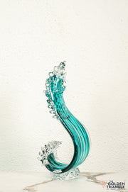 Splash Glass Sculpture - Aqua