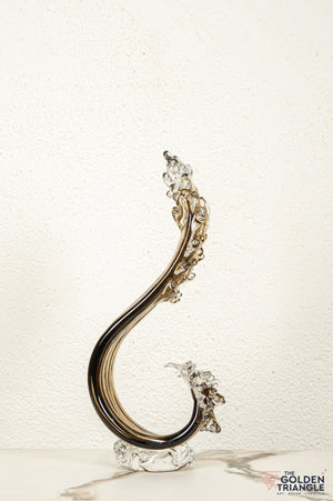 Splash Glass Sculpture - Amber