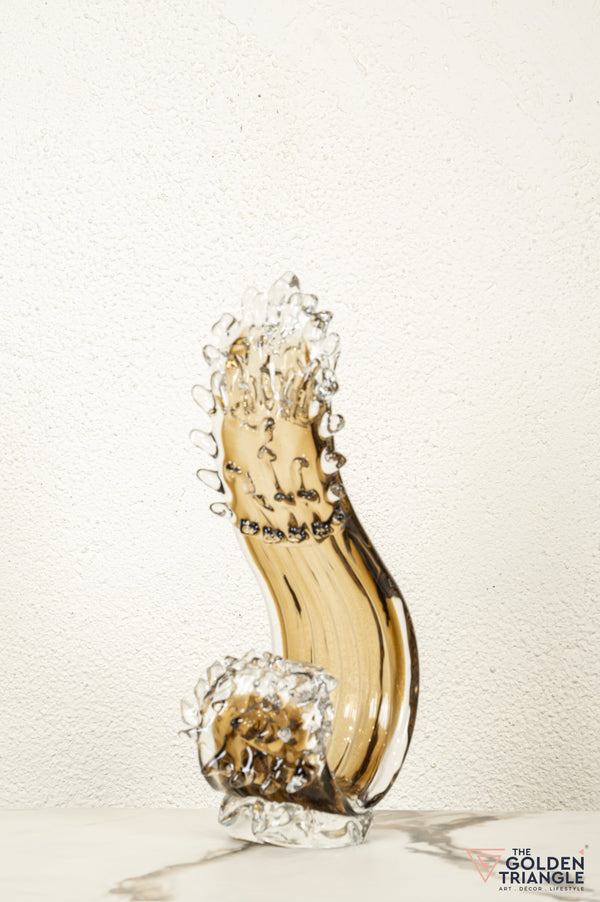 Splash Glass Sculpture - Amber