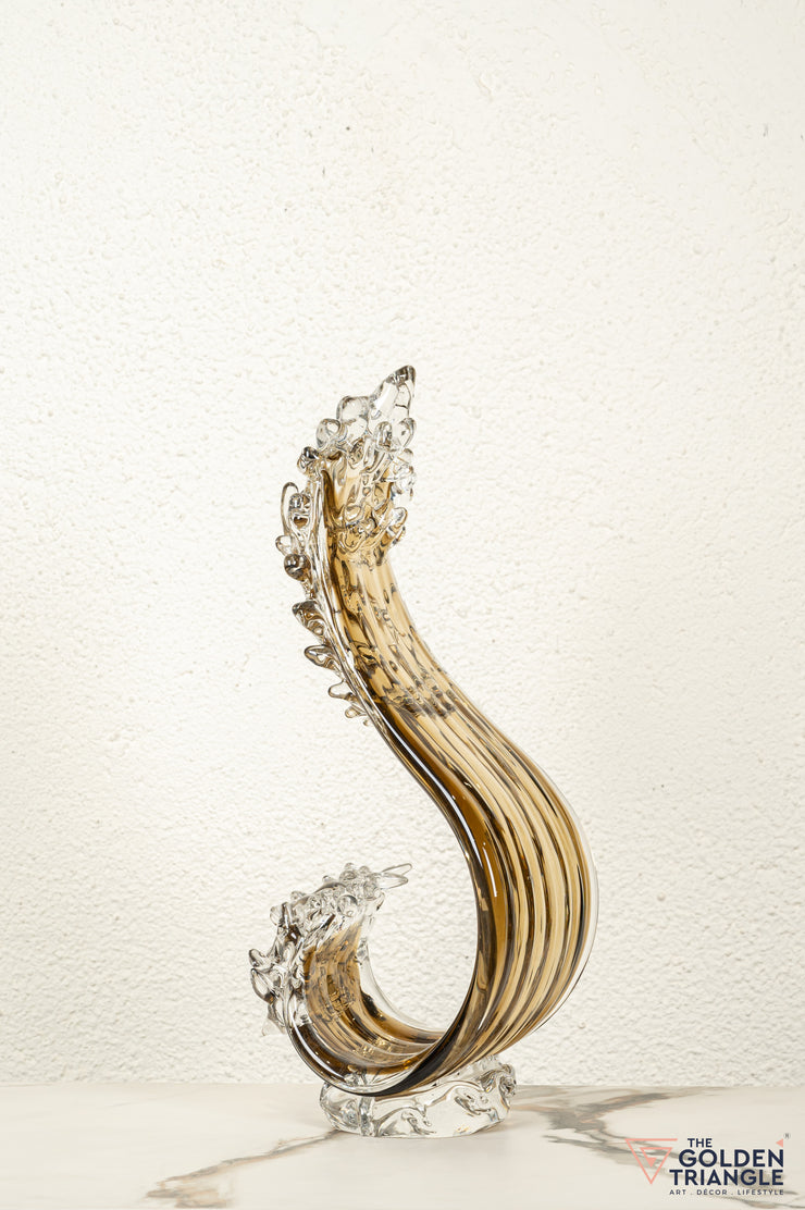 Splash Glass Sculpture - Amber