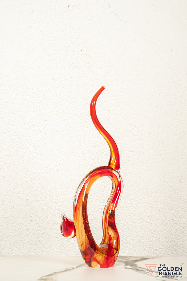 Fable Cat Glass Sculpture