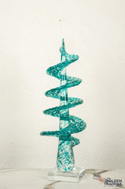 Mirage Glass Sculpture - Blue