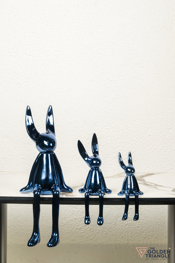 Mr. Fudge Electroplated Bunny Artefact - Blue