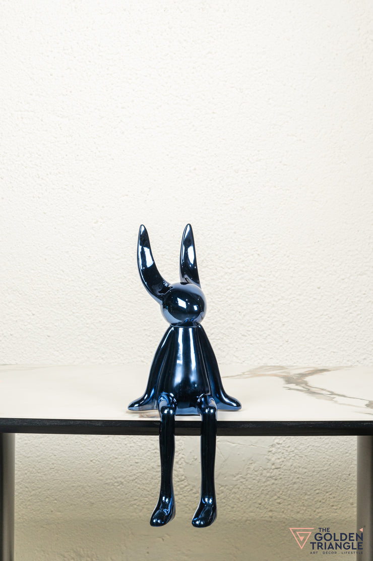 Mr. Fudge Electroplated Bunny Artefact - Blue