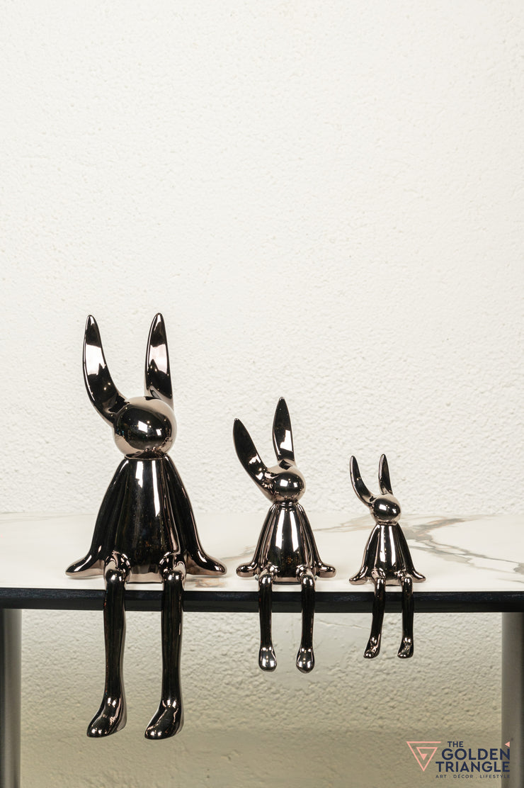 Mr. Fudge Electroplated Bunny Artefact - Gunmetal