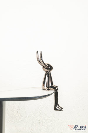 Mr. Fudge Electroplated Bunny Artefact - Gunmetal