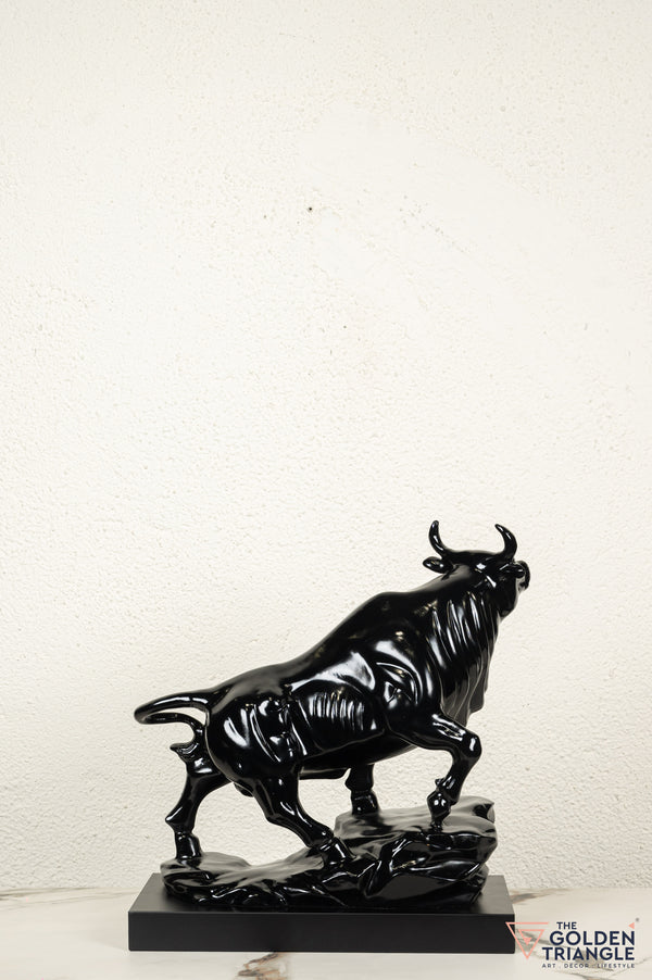 Sora Bull Sculpture - Black