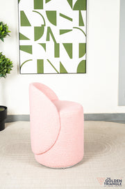 Orella Pouffe with Backrest & Swivel - Pink