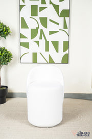 Orella Pouffe with Backrest & Swivel - White