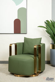 Carina Swivel Accent Chair - Green