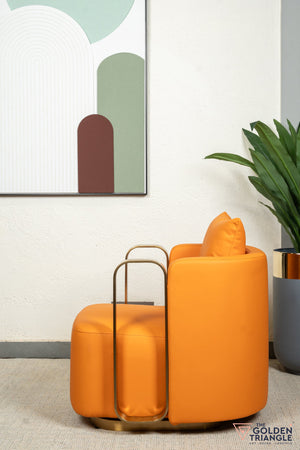Carina Swivel Accent Chair - Orange