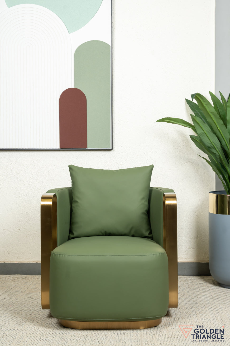 Carnia Swivel Accent Chair - Green