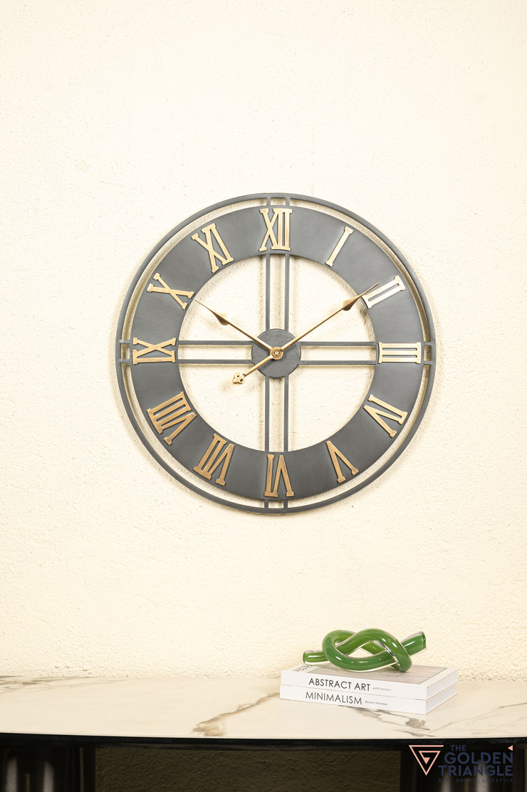 Adam Metal Wall Clock - Roman Numbers - 24"