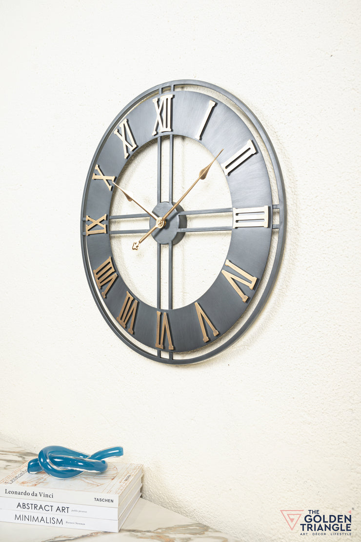 Adam Metal Wall Clock - Roman Numbers - 24"