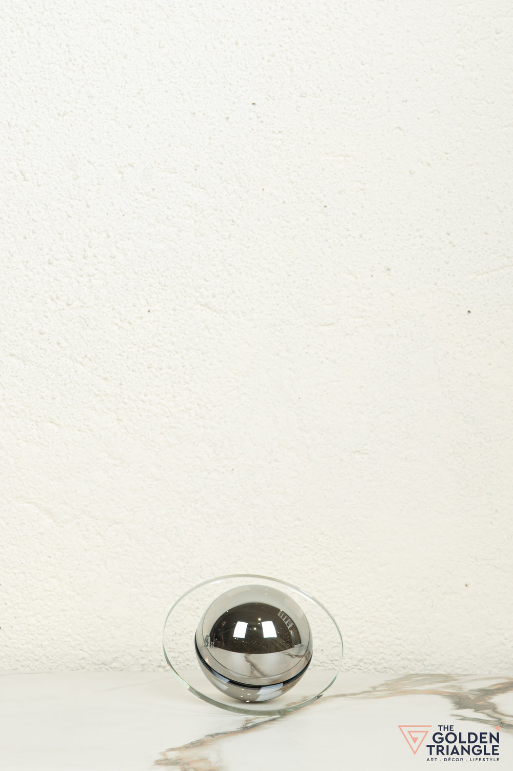 Garnet Crystal Sphere Tabletop Artefact - Smoke