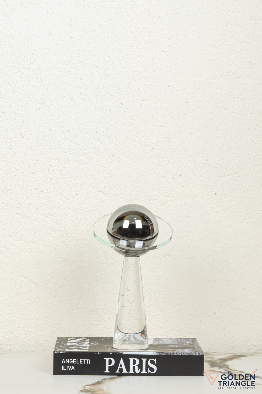 Lapis Crystal Sphere Tabletop Artefact - Tall