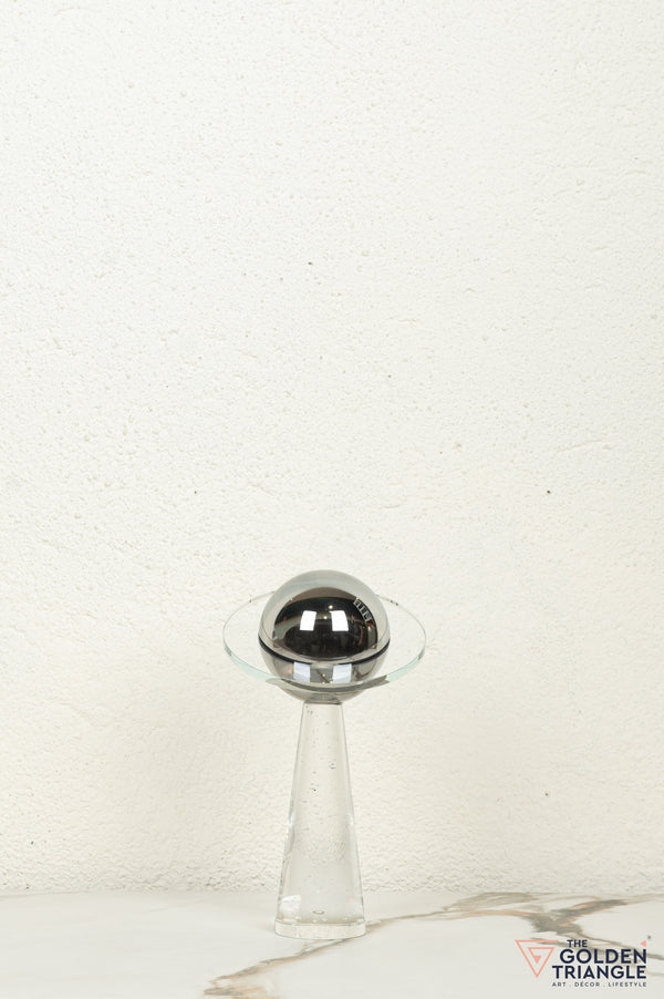 Lapis Crystal Sphere Tabletop Artefact - Tall