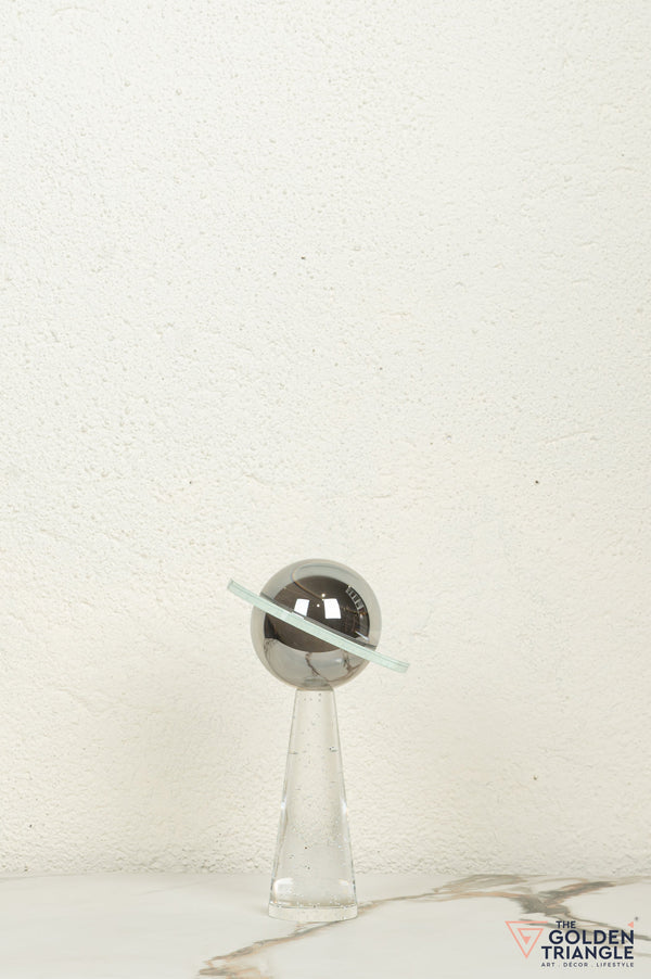 Lapis Crystal Sphere Tabletop Artefact - Tall