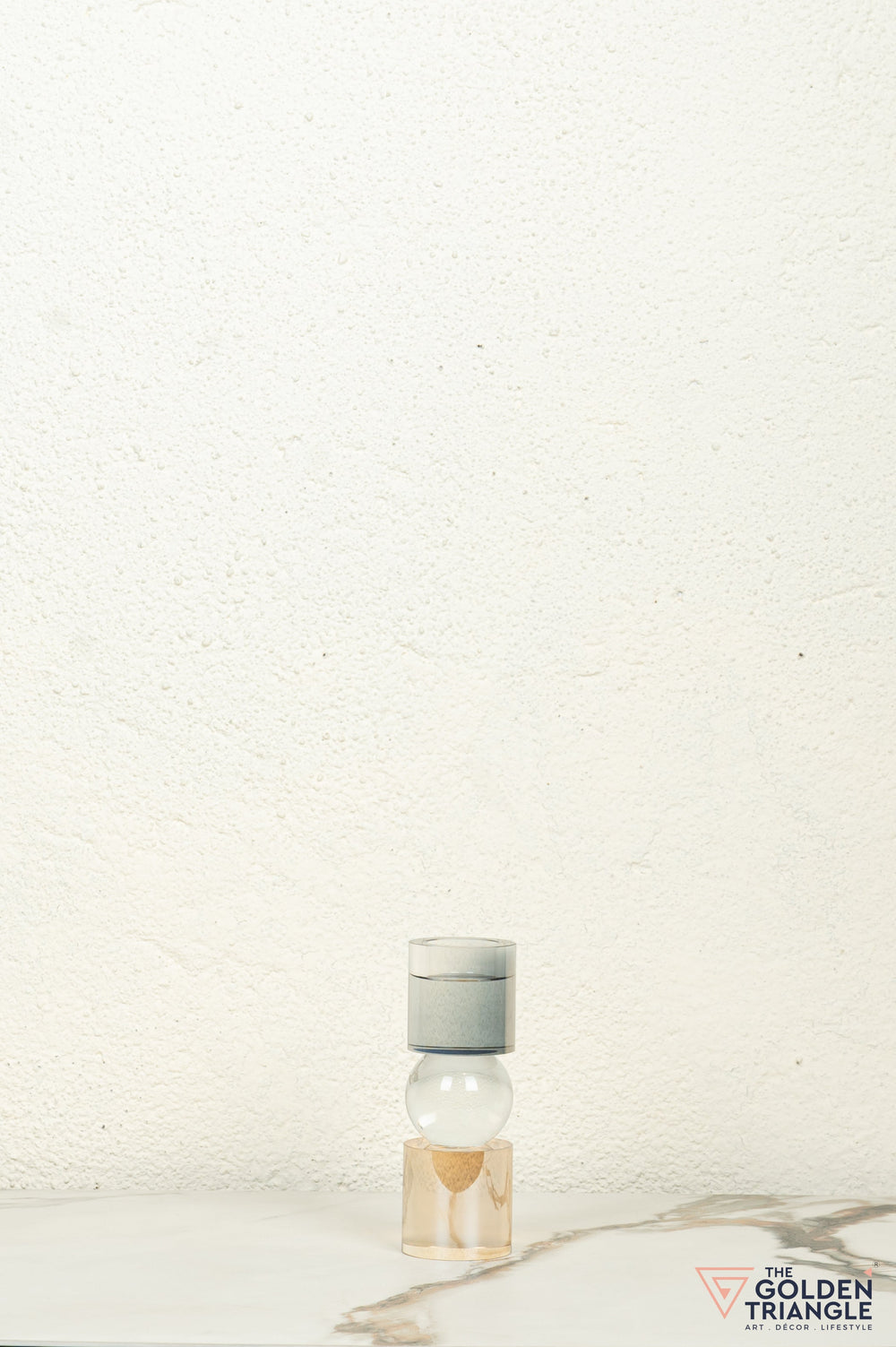 Ling Crystal Candle Stand - Smoke & Amber