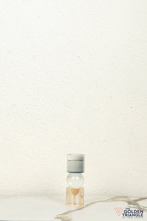 Ling Crystal Candle Stand - Smoke & Amber