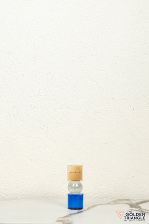 Ling Crystal Candle Stand - Amber & Blue