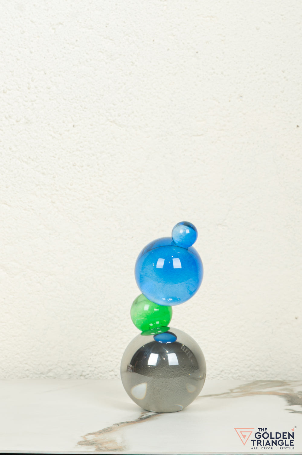 Bijou Crystal Sphere Tabletop Artefact - Blue & Green