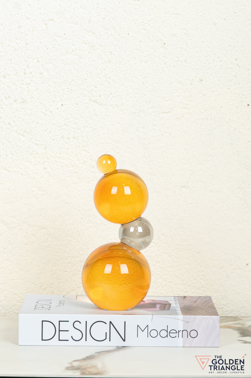 Bijou Crystal Sphere Tabletop Artefact - Amber