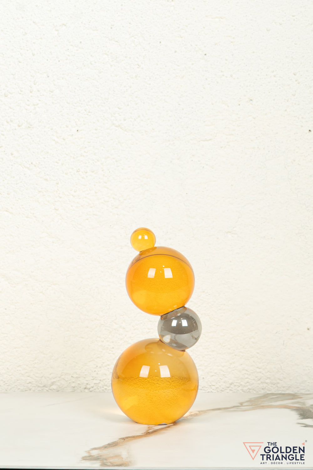 Bijou Crystal Sphere Tabletop Artefact - Amber