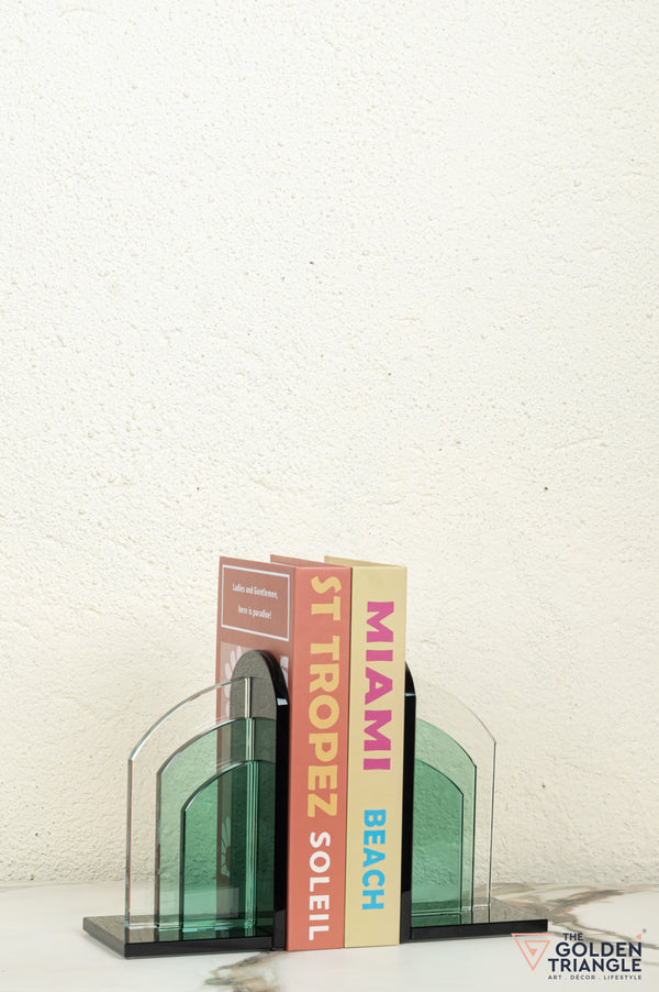 Zolo Crystal Bookend - Green